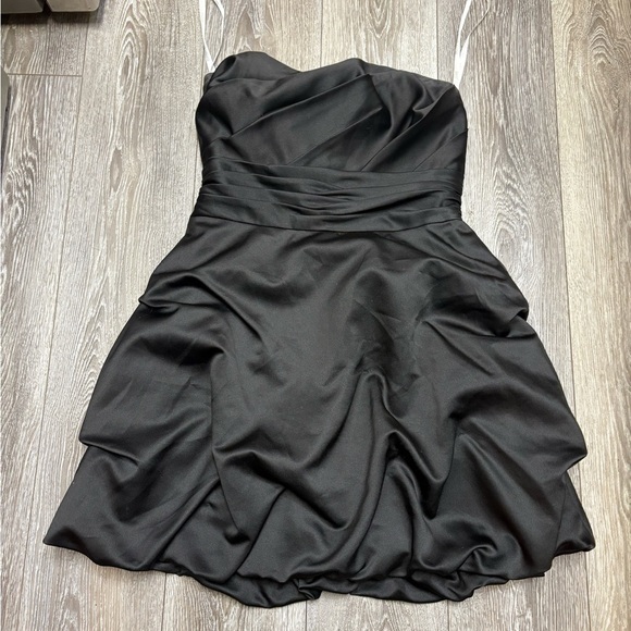 David's Bridal Dresses & Skirts - Davi’s Bridal Elegant Black Strapless Dress